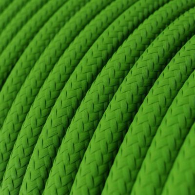 Kábel dvojžilový v podobe textilnej šnúry v zelenej farbe, 2 x 0.75mm, 1 meter-