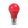 LED žiarovka s farebným krytom - E27, 9W, Červená farba, 806lm