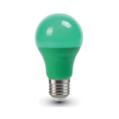 LED žiarovka s farebným krytom - E27, 9W, Zelená farba, 806lm