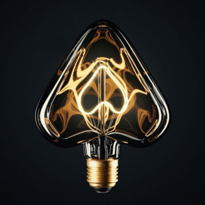 Edison Soft žiarovka HEART, E27, 110lm, 5W, Teplá biela, stmievateľná (1)