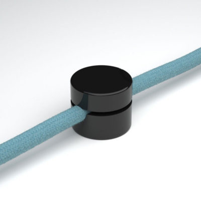 Univerzálna nástenná káblová svorka pre textilné káble v čiernej farbe (1)