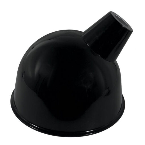 Priemyselné kovové tienidlo v lesklej čiernej farbe s bielym vnútrom, priemer 30cm - Image 3