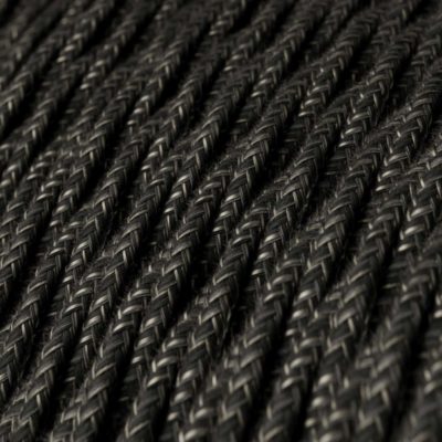 Kábel dvojžilový skrútený v podobe textilnej šnúry so vzorom, Grigio, 2 x 0.75mm, 1 meter.