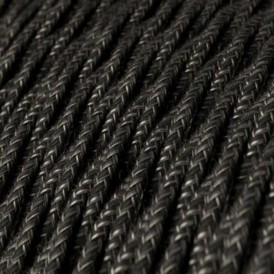 Kábel dvojžilový skrútený v podobe textilnej šnúry so vzorom, Grigio, 2 x 0.75mm, 1 meter.
