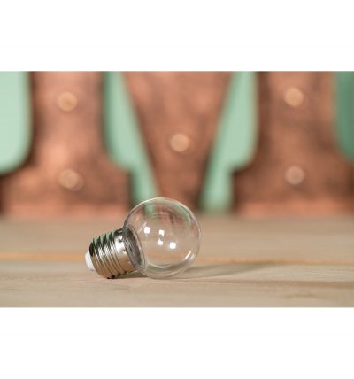 LED Dekoratívna žiarovka pre svetelné šnúry a reťaze, E27, 1W, Transparentná (1)