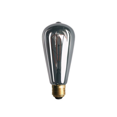 Edison Soft žiarovka, Dymová LED žiarovka - TEARDROP - 5W, E27, Stmievateľná, 2000K (2)
