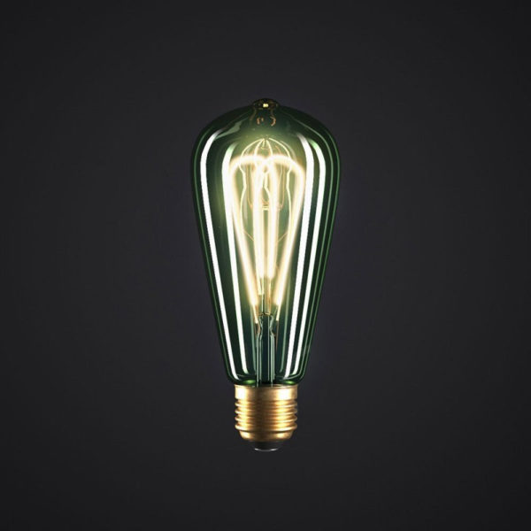 Edison Soft žiarovka, Smaragdová LED žiarovka - TEARDROP - 5W, E27, Stmievateľná, 2200K | Daylight Italia - Image 2