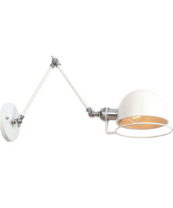 Vintage nástenná lampa Long Arm v bielej farbe