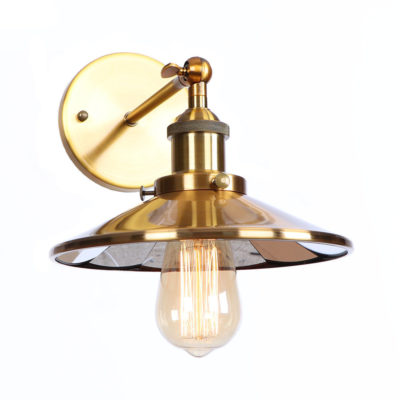 Zrkadlová Vintage nástenná lampa v bronzovej farbe (5)
