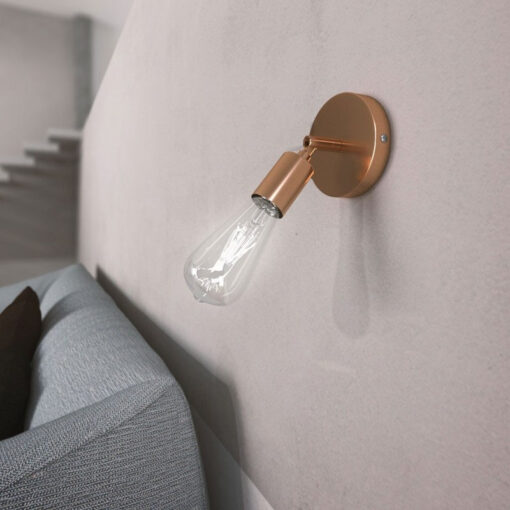 Kovová prispôsobiteľná lampa na stenu alebo strop, medená - Image 2