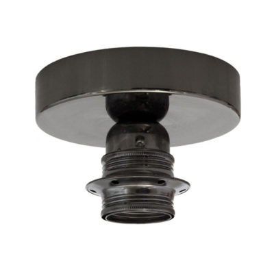 Kovové svietidlo na stenu alebo strop, možnosť pripojenia tienidla, perleťovo čierna (2)