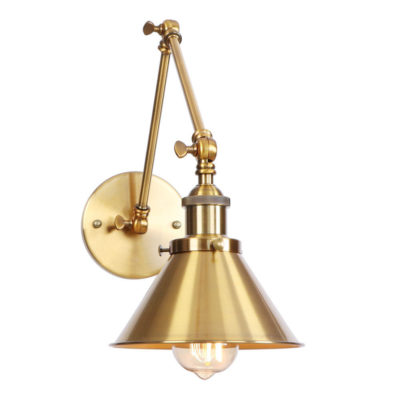 Nástenná historická lampa Provence v zlatej farbe (5)