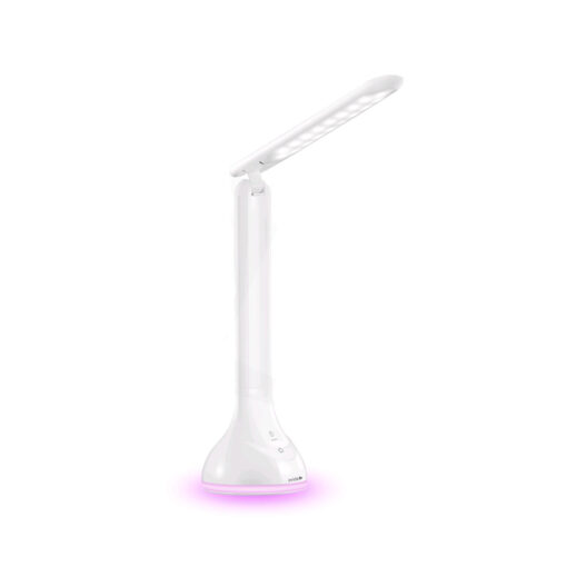 LED Stolová lampa so zabudovanou batériou, RGB podsvietenie, 4W, 250lm, biela farba (1)