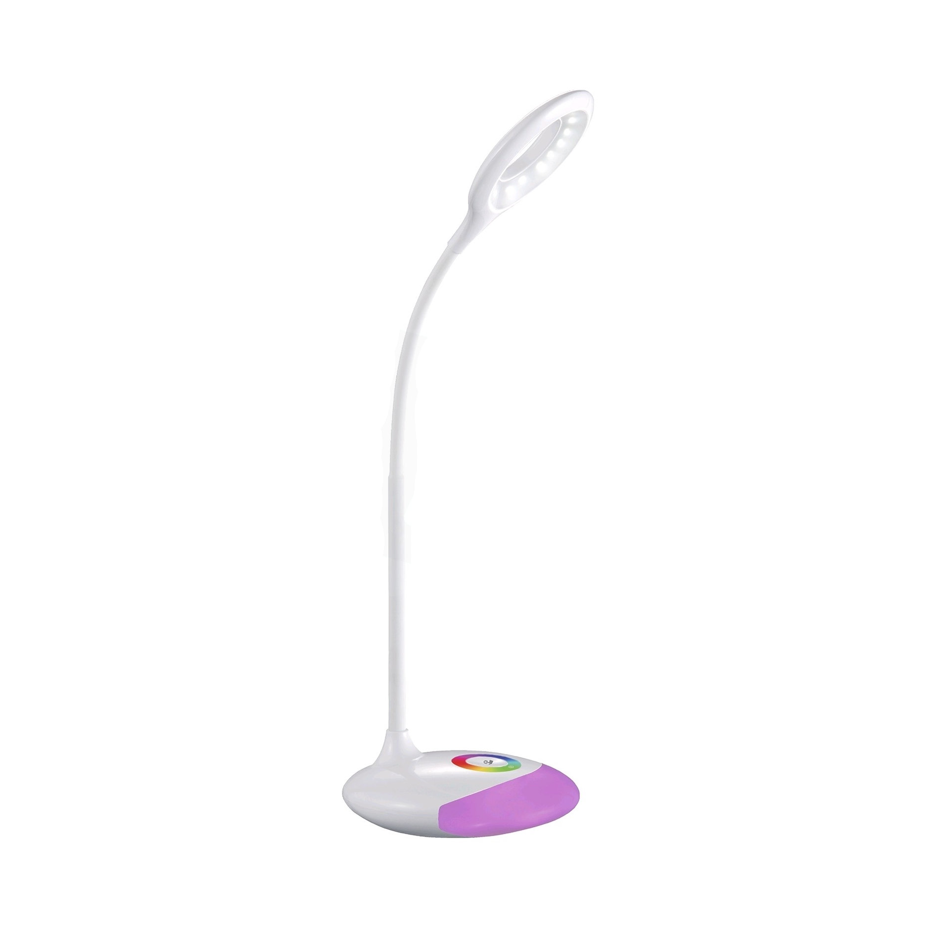 Stolná LED RGB lampa s flexibilným ramenom, 4W, 240lm, biela farba (3)