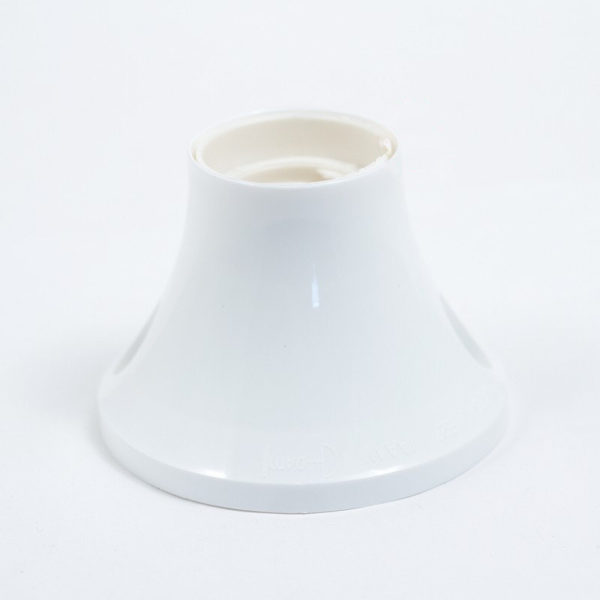 Stropná a nástenná objímka z termoplastu, E27, biela farba (1)
