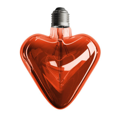Edison Soft žiarovka RED HEART, E27, 150lm, 5W, Teplá biela, stmievateľná (1)