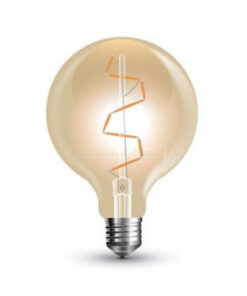 FILAMENT žiarovka - Zig Zag Globus - E27, 4W, 400lm, Teplá biela