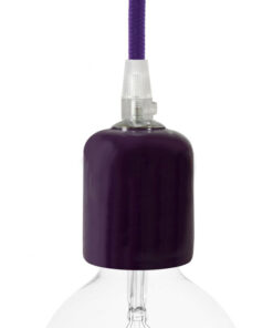 Handmade keramická objímka s príslušenstvom vo fialovej farbe