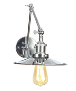 Historická nástenná lampa Alton v striebornej farbe – Obrázok 4