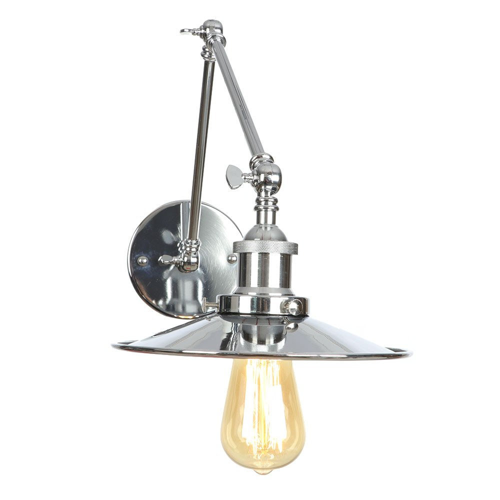 Historická nástenná lampa Alton v striebornej farbe – Obrázok 4