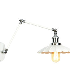 Starodávna nástenná lampa Chester, biela farba (4)