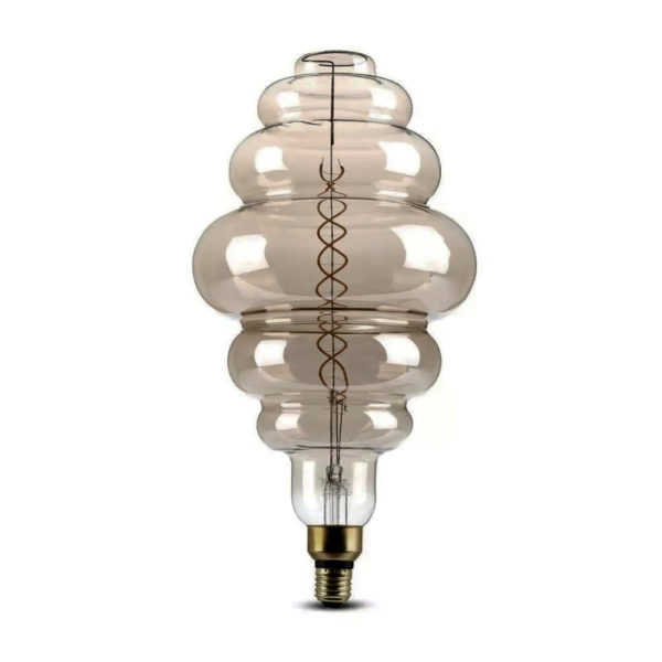 vUmelecká žiarovka BUBBLE, dymová - 8W, E27, 350lm, Stmievateľná, Teplá biela