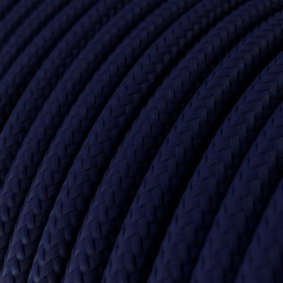 Kábel dvojžilový v podobe textilnej šnúry v tmavo modrej farbe, 2 x 0.75mm, 1 meter.