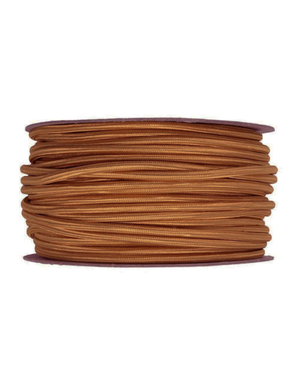 Kábel dvojžilový v podobe textilnej šnúry vo Whiskey farbe, 2 x 0.75mm, 1 meter