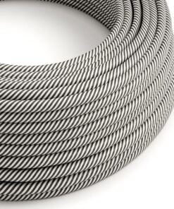 Textilný kábel HD Vertigo - biela/bridlicová, 2 x 0.75mm, 1 meter