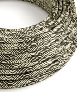 Textilný kábel Optical Vertigo - čierna/zlatá, 2 x 0.75mm, 1 meter