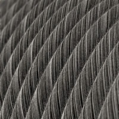 Textilný kábel, bavlna, Vertigo - čierna:mélange, 2 x 0.75mm, 1 meter-