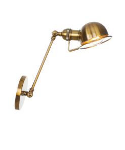 Vintage nástenná lampa Masel20 v zlatej farbe