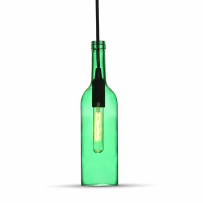 Závesné svietidlo do baru Bottle v zelenej farbe