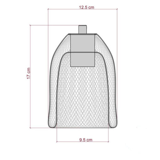 Čierne kovové klietkové tienidlo s čiernou kovovou E27 objímkou - Image 4