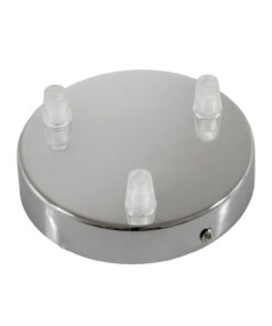 Chrómový stropný držiak pre 3 svietidlá, 12cm, kov