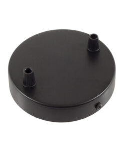 Čierny matný stropný držiak pre 2 svietidlá, 12cm, kov