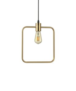 Závesné geometrické svietidlo ABC SP1 SQUARE v zlatej farbe | Ideal Lux