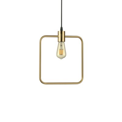 Závesné geometrické svietidlo ABC SP1 SQUARE v zlatej farbe | Ideal Lux