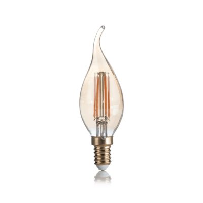 LED FILAMENT žiarovka - LONG CANDLE - E14, Teplá biela, 4W, 300lm | Ideal Lux.