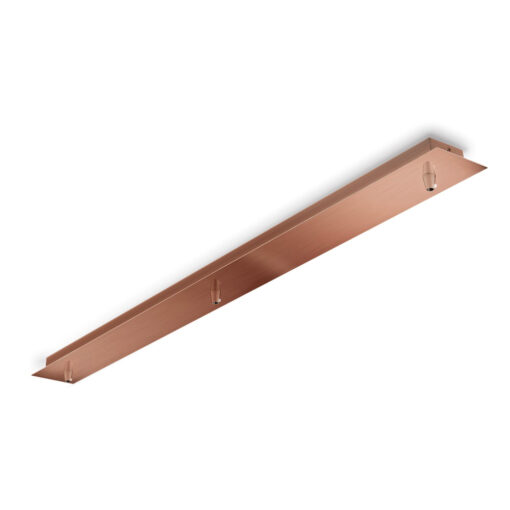 Kovová stropná rozeta pre 3 svietidlá v medenej farbe | Ideal Lux