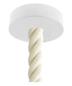 Biele drevené závesné svietidlo s 30mm káblom – Obrázok 3