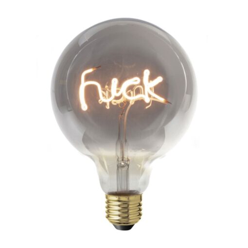 LED Žiarovka FUCK s dymovým sklom pre stolové lampy, E27, 130lm, 4W, Teplá biela, stmievateľná | Amarcords