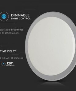 Stropné LED kruhové svietidlo 40W, Stmievateľné, 3 farby, diaľkové ovládanie, 46cm, 3200lm, Stary – Obrázok 4