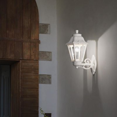 Vonkajšia lampa v klasickom štýle, biela farba, IP44, ANNA AP1 BIG