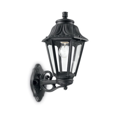 Vonkajšia lampa v klasickom štýle, čierna farba, IP44, ANNA AP1 BIG | Ideal Lux