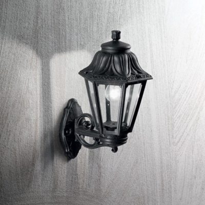 Vonkajšia lampa v klasickom štýle, čierna farba, IP44, ANNA AP1 BIG | Ideal Lux.