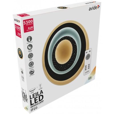 LED stropné svietidlo Design Leila, 84W, RF ovládanie, 5300lm