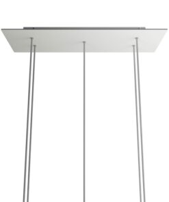 XXL Obdĺžniková kovová stropná rozeta s rozmerom 67 x 22 cm s 5 otvormi