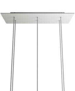 XXL Obdĺžniková kovová stropná rozeta s rozmerom 67 x 22 cm so 6 otvormi