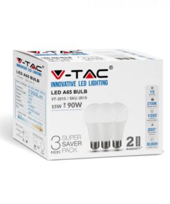 Zvýhodnené balenie, 3x E27, 15W, Teplá biela, 1350lm, 3ks balenie